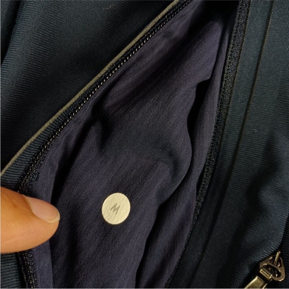 Lululemon Mens MWB Jacket Blazer Medium Blue Zip Up Button Front Stretch Pockets - Picture 4 of 10